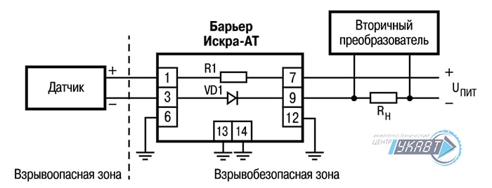 Схема подключения ИСКРА-АТ.03