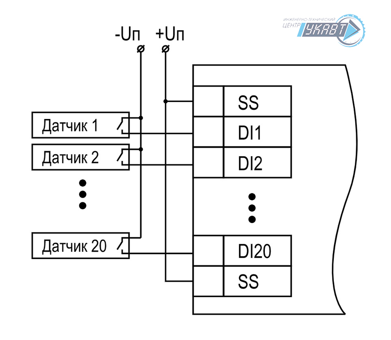 МВ210-202 схема подключения контактные датчики