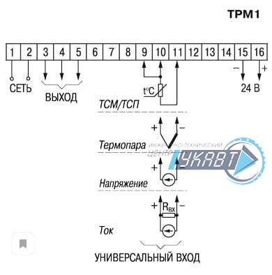 Схемы подключения ТРМ1