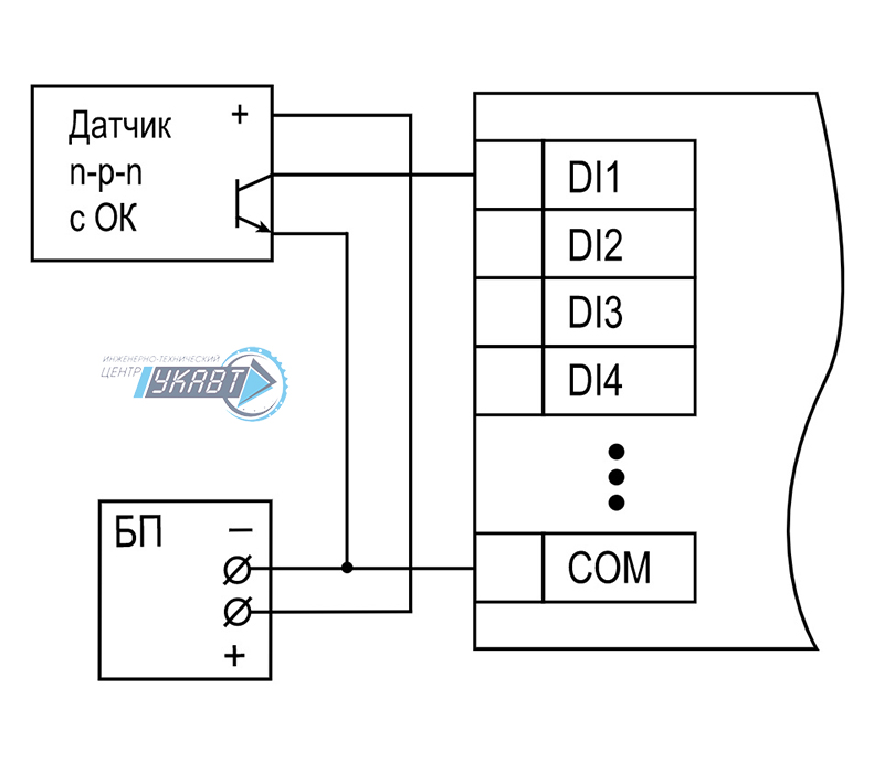 МВ210-204(214) схема подключения контактные датчики